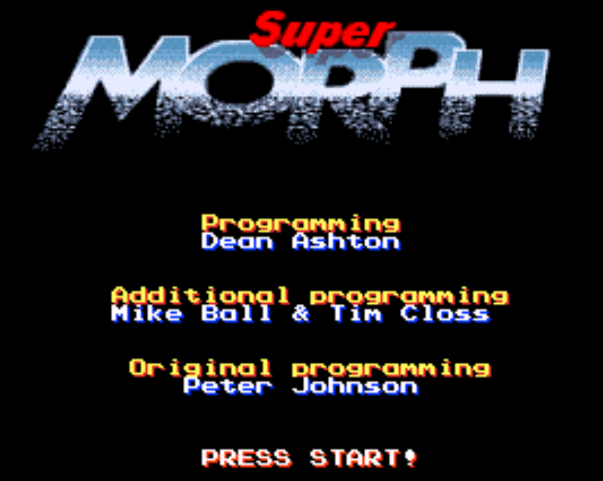 Super Morph Title Screen